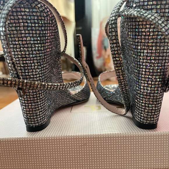 SJP (Sarah Jessica Parker) Glitter Wedge “Boca” Sandals (size 37.5) - Picture 5 of 14